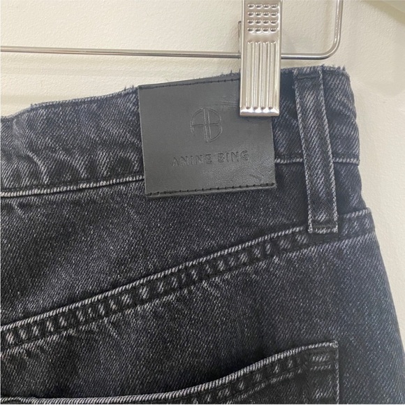 ANINE BING dark gray black straight leg denim jean EUC - Picture 4 of 9